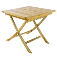 VCM Balkontisch Gartentisch Teakholz Beistelltisch klappbar natur 80 x 80 cm braun