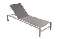 Yoi Hokan stackable lounger alu white/light grey textilene