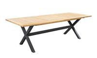 Yoi Wakai dining table 236x100cm. alu dark grey/teak