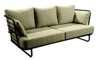 Yoi Taiyo sofa 3 seater alu black/emerald green