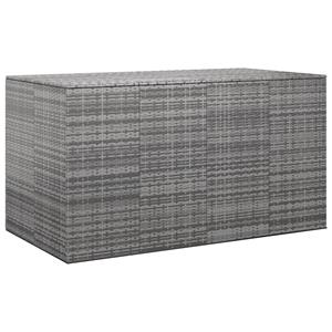 vidaXL Garten-Kissenbox PE Rattan 194x100x103 cm Grau 