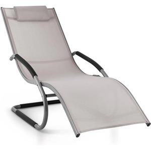 MaxxGarden Ligbed chommelstoel Voor Tuin En Zwembad - 148x63x85 Cm - Grijs