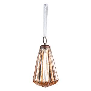 Clayre & Eef Kerstbal Ø 4 Cm Goudkleurig Glas Kerstdecoratie Kerstversiering Kerstboomversiering Goudkleurig