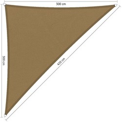 Shadow Comfort waterafstotend, driehoek 3x3x4,2m Original Camel