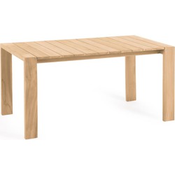 Kave Home Victoire tuintafel in massief teakhout 200 x 100 cm