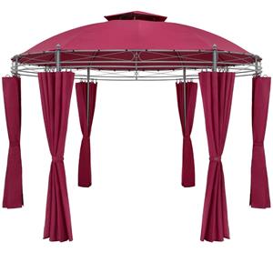 Paviljoen Toscana Bordeaux-rood Ø3,5 meter UV 50+Bescherming