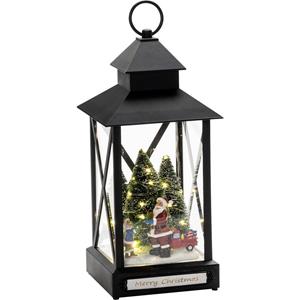 Konstsmide Christmas LED-Dekolaterne Weihnachtsmann schwarz IP44 32cm