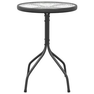 vidaXL Tuintafel Ø50x71 cm staal antracietkleurig