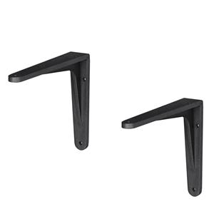 2x Stuks Planksteunen / Plankdragers Aluminium Zwart 19 X 16,5 Cm - Plankdragers