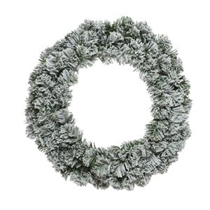 Decoris Kerstkrans/dennenkrans Groen Met Sneeuw 35 Cm - Kerstkransen