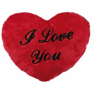 Pluche I Love You Kussen 35 Cm - Knuffelkussen