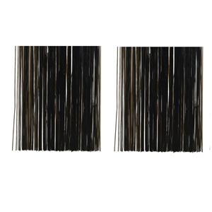 Decoris 2x Zakjes Lametta Engelenhaar Zwart 50 X 40 Cm - Kerstslingers