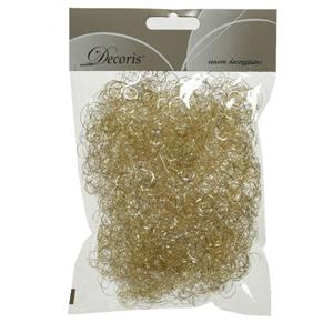 Decoris 2x Zakjes Synthetisch Engelenhaar Champagne 2 X 13,5 X 20 Cm Kerstversiering - Kerstslingers