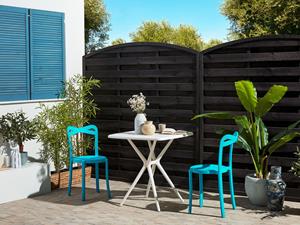 BELIANI Tuin bistroset wit / blauw 2 stoelen SERSALE/CAMOGLI