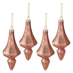 Clayre & Eef Kerstbal Xl Ø 6 Cm Roze Glas Kerstdecoratie Kerstversiering Kerstboomversiering Roze Kerstdecoratie