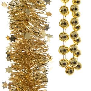 Decoris Kerstslingers set 3x stuks goud - Kerstversiering -