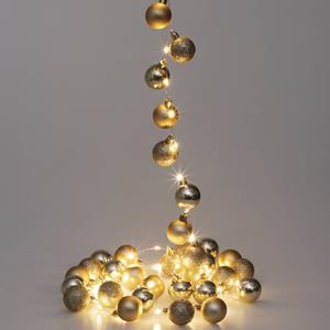 Casaria Kerstverlichting kerstballen LED Goud 2m Ballen