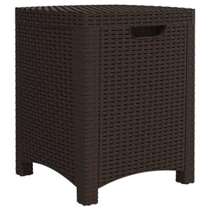 VidaXL Tuinbox 39x39x46 Cm Polypropeen Rattan Bruin