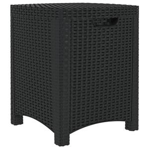 VidaXL Tuinbox 39x39x46 Cm Polypropeen Rattan Grafietkleurig