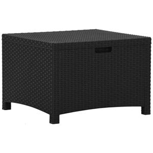 VidaXL Tuinbox 60x54x41 Cm Polypropeen Rattan Grafietkleurig