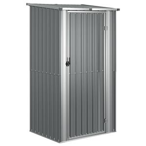 vidaxl Tuinschuur 118,5x97x209,5 cm gegalvaniseerd staal grijs