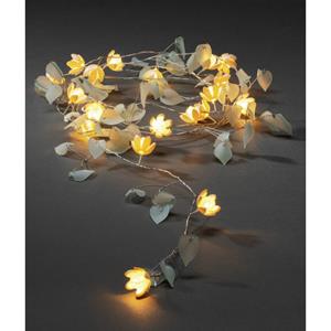 Konstsmide Christmas LED-Lichterkette Blätter und Blüten klar/weiß