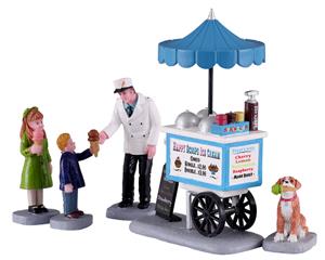 Lemax - Happy Scoops Ice Cream Cart, Set Of 5