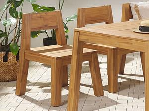 BELIANI Set van 2 Tuinstoelen Acacia Hout LIVORNO