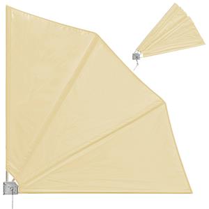 Velleman Deuba Opvouwbare Schaduwdoek - Privacyscherm - Uv Bestendig - 140x140cm - Beige