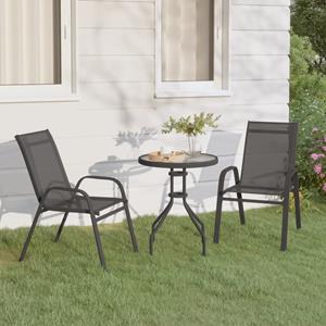 vidaXL 3-tlg. Garten-Bistro-Set Grau 