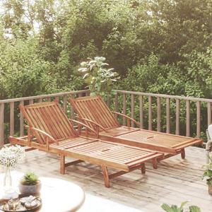 VidaXL Ligbedden 2 St Massief Acaciahout