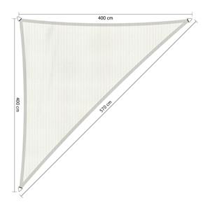 Shadow Comfort Compleet Pakket:  90 Graden Driehoek 4x4x5.7m Arctic White Met Rvs Bevestegingsset En Buitendoek Reiniger