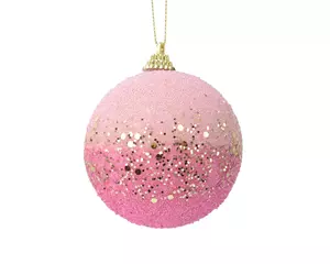 Roze foam kerstbal