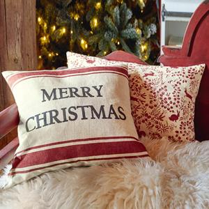 Loberon Kussenhoes set van 2 Merry Christmas