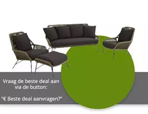 4 Seasons Outdoor Ramblas loungeset met voetenbank en Dali tafel | 