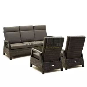 Lesli Living Loungeset Prato Forte 2 loungestoelen 3-zitsbank en zonder salontafel