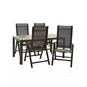 Lesli Living Tuinset Verona met Castilla Negro 160cm tafel