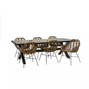 Vita Tuinset Rattan met Braga tuintafel 240cm van 