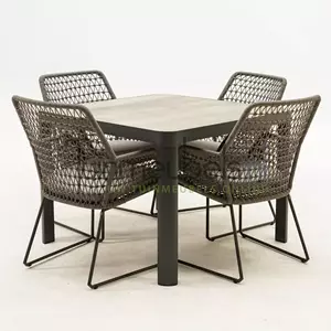 Lesli Living Tuinset Babilonia met Castilla negro 100x100cm tafel