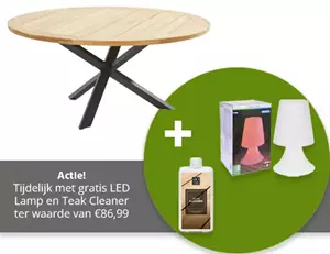 4 Seasons Outdoor Prado tuintafel rond 160 met Lazy Susan schijf 