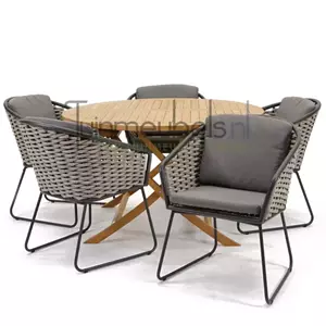 Taste by 4 Seasons Outdoor Tuinset Bo dining met Milton tafel rond Ø130cm