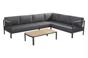 4 Seasons Outdoor Cortina loungebank rechts met koffietafel