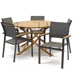 Lesli Living Tuinstoel Arezzo met Milton tafel rond 130