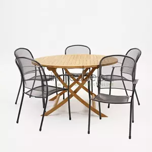 Sow Shin Europe GmbH Tuinstoel Caredo met Milton tafel rond 130 cm