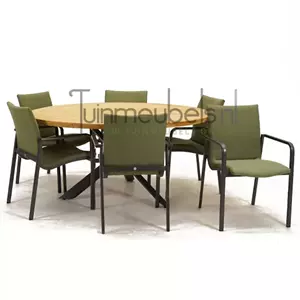 SUNS Tuinstoel Anzio dining Forest green met Prado 160 cm teaktafel