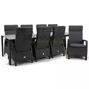 Lesli Living Tuinstoel Prato Forte wicker met GOA HPL 280 cm licht grijs