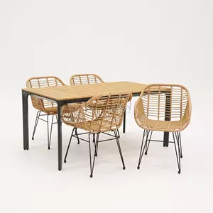 Lesli Living Tuinstoel Moda nature met Arezzo tafel 160 x 90 cm