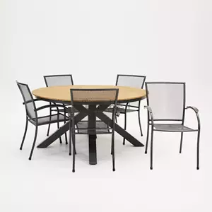 Lesli Living Tuinstoel Nordic met Arezzo tafel 150 cm rond