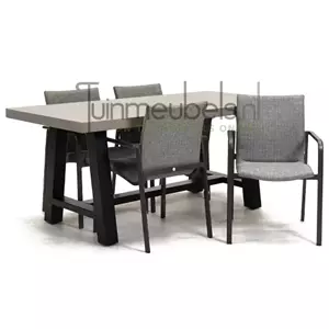 SUNS Tuinstoel Anzio dining light antracite met toro tafel 180 cm