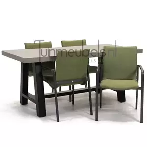 SUNS Tuinstoel Anzio dining forest green met toro tafel 180 cm